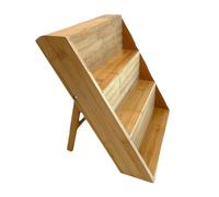 Genérico Seasoning Organizer Rack, 3-Tier Wooden Perfume Stand, Space-Saving Kitchen Tool for Storing Cosmetics, Supplements, Cupcakes, Postre, Cluttered Tabletop Collection