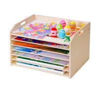 Genérico Secador De Arte,Repisa Expositora De Madera Desmontable | Expositor de Pinturas | para Niños Y Adultos, Hogar, Escuela, Clase Artística, Papel, Lienzo Y Carteles