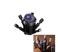 Genérico Secador de Zapatos con soplador de Calor, diseño portátil y Plegable, Cubo de aromaterapia para Reducir olores, secador de Zapatos de 6 Brazos para Zapatillas, Guantes(Negro,US Standard)