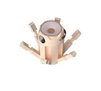 Genérico Secador de Zapatos con soplador de Calor, diseño portátil y Plegable, Cubo de aromaterapia para Reducir olores, secador de Zapatos de 6 Brazos para Zapatillas, Guantes(Beige,UK Standard)