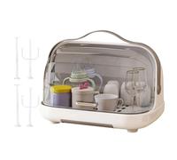 Genérico Séchoir à biberons Portable Avec couvercle, stérilisateur et séchoir de Voyage Compact, Ensemble d'alimentation pour bébé Anti-poussière, Cadeau idéal pour Les Nouveaux Parents
