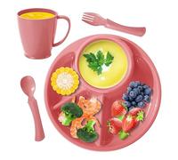 Genérico Sectioned Dining Plates, Microwave Safe Portion Control Dish, Dishwasher Friendly Serving Bowl For Kids, Cafeteria, Kindergarten, RV, Apartment, Meal Prep, Restaurant Use