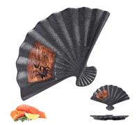 Genérico Sector Shaped Ceramic Sushi Plate 13-inch Food Serving Dish for Japanese Cuisine Barbecue and Dumplings Porcelain Tableware for Restaurant Food Serving (1Pcs)