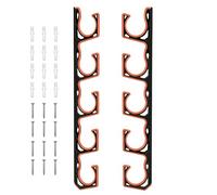 Genérico Secured Grip Fishing Pole Rack - Horizontal Display Storage System, Wall Mounted Device for Rods, Angling Accessory with Foam Padding, Fishing Pole Organizer, Space Saving Component for Shed