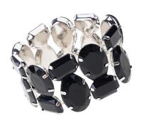 Genérico Seductora pulsera de boda de elástico con diamantes de imitación vibrantes, elegante accesorio decorativo para novias e invitados, pulsera de de mezcla elástica