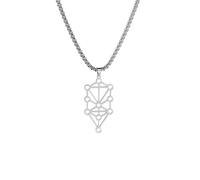 Genérico Sefirot Cábala Árbol de la Vida Collares para hombres Colgantes para mujer Amuleto vintage de joyería masculina
