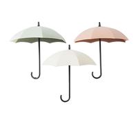 Genérico Selbstklebender Schlüsselhalter - Selbstklebender Schlüsselhalter Für Die Wand, 3X Regenschirm-Duschhaken, Dekorative Wandhaken, Stabile Duschhaken Für Hut, Handtuch, Schlüssel, Handtuch