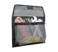 Genérico Self-Adhesive Boat Bag, Mesh Tool Organizer, 35x25x3cm Large Capacity Pouch, High-Strength Hook-Loop Carrier, Functional Marine Accessory, Tackle Storage for Fishing and Water Transport