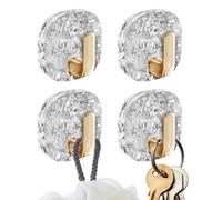 Genérico Self Adhesive Towel Hooks 4 Pack - Patrón No Drill Wall Hooks | Impermeables Bathroom Door Hangers For Towels, Clothes Storage, Toilet Organization And Home Decor