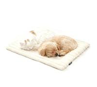 Genérico Self Warming Pet Mat, Anti-Slip Washable Heating Pet Bed, Self-Heating Warm Bed Without Electricity for Cats Dogs, Relieve Anxiety (White,Medium)