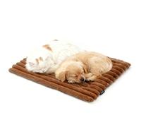 Genérico Self Warming Pet Mat, Anti-Slip Washable Heating Pet Bed, Self-Heating Warm Bed Without Electricity for Cats Dogs, Relieve Anxiety (Brown,Small)