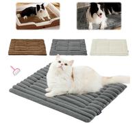 Genérico Self-Warming Pet Mat,Soft Washable Scratch-Resistant Self-Heating Cat Bed,Without Electricity Machine Washable Thermal Pet Pad Crate Blanket (Gray, M)