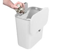 Generico Sellado Kitchen Trash Bins - PP Wall Mounted Rubbish Bin With Lid | Large Capacity Hanging Waste Container For Kitchen | 10.63x5.12x11.42 Inches | No Drill Foldable Garbage Basket