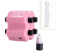 Genérico Sello Rodillo de Matemáticas - Herramienta de Aprendizaje 4 en 1 para Rellenar - Sello Didáctico Digital de Rodillo - para Niños, Aula, Hogar:, Multiplicación, División, Desarrollo de