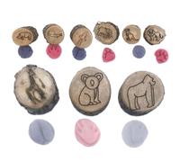Genérico Sellos De Masa De Modelar De Madera - 3,5x3,5 Cm | Huellas De Animales Del Bosque | Kits De Ocio Creativo Y Juguetes Educativos para Actividades de Aprendizaje en Kindergarten
