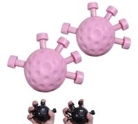Genérico Seloniax Strength Ball, Arm Builder Forearm Seloniax Strength Ball, Adjustable Silicone Grip Trainer Finger Exerciser & Hand Strengthener (2 Pink)