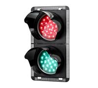 Genérico Semáforos LED Resistentes al Agua de 100 mm, CC 12 V/24 V y CA 220 V, señales Brillantes para Carretera y Muelle, Opciones de Dos y Tres módulos para una Mejor Visibilidad.