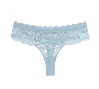 Genérico Señoras Bragas Patrón Translúcido Mi Encaje Tanga Memorias Femenino Elegante Intimo Ropa, azul, XL