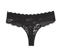 Genérico Señoras Bragas Patrón Translúcido Mi Encaje Tanga Memorias Femenino Elegante Intimo Ropa, Le Noir, M