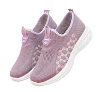 Genérico Señoras Flyweaving Sport Calcetines Casual Zapatos Transpirable Gran Tamaño Zapatos de Correr Ligero Zapatos Casual