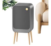 Generico Sensor de movimiento de basura | Cesta de cámara con patas, solución automática decorativa para basura de oficina, dormitorio, baño, lavandería, salón y estudio