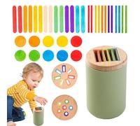 Genérico sensorial de clasificación de Colores: Ayuda para el Desarrollo del Pensamiento Creativo, de clasificación de Madera, práctica táctil de coordinación -Mano, Kit de Actividades
