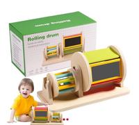 Genérico Sensory Spin Drum Toy, Rainbow Color Rolling Drums Plaything Kit, Puzzle and Coordination Toy Set for Kids, Childrens, Easter, Birthday or Holiday Presents, Mixed Colors
