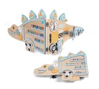 Genérico Sensory Wall Panel - Wooden Activity Board Educational Toy, Shape Interactive Preschool Center, Engaging Early Learning Tool | Dinosaur Themed Wall Toy for Children Boys Girls Family Bedroom