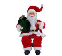 Generico Sentado Papá Noel Decoraciones de Navidad - de Papá Noel de peluche de 13,8 pulgadas - Juguete de peluche estacional Ornamento navideño tradicional para casa, oficina, escaparate