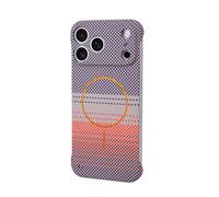 Genérico Sentimentvalue Ultra-Thin Frameless Protective Case - Hard PC Shockproof Case, Magnetic Frameless for iPhone 17/16/15/14/13/12/11 Pro MAX (Orange,15)