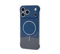 Genérico Sentimentvalue Ultra-Thin Frameless Protective Case, Hard Pc Shockproof Case, Magnetic Frameless Cases Suit for iPhone 17/16/15/14/13/12 Series (Blue,15PLUS)