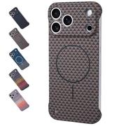 Genérico Sentimentvalue Ultra-Thin Frameless Protective Case, Magnetic Frameless Cases, Hard PC Shockproof Case for iPhone 17/16/15/14/13/12 Pro MAX (Gold,for 16)