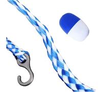 Genérico Separador de carriles con Flotador de Cuerda de Seguridad para Piscinas: boya de 45 m con 2 Ganchos para Zonas Profundas y Poco Profundas. Flotadores de Cuerda duraderos para demarcación y s