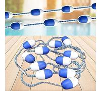 Genérico Separador de carriles de Cuerda de Seguridad para Piscinas - Línea Flotante de 3/16" con flotadores y Ganchos, de 7 a 16 m para torneos, Parques acuáticos y ferias - Solución de Seguridad du