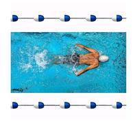 Genérico Separadores de carriles para Piscinas, línea Flotante, Separador de Seguridad para Piscinas, Cuerda con boya, Escalera para Piscinas, Cuerda de Seguridad Flotante Ajustable para Piscinas, se