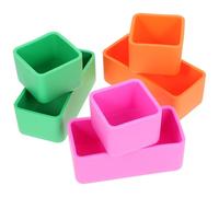 Genérico Separadores de Silicona para Fiambrera Portátil 6 Piezas Resistentes al Microondas Diseño Compacto y Multifuncional Colores Verde Morado Naranja y Rojo para Separar