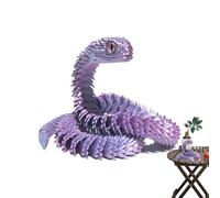 Genérico Serpent Toy - Articulating Reptile Figurine, Wiggle Fidget Ornament, Creative Animal Model, Flexible Desk Decoration, Poseable Novelty Collectible, Multicolor PLA Gift For All Ages
