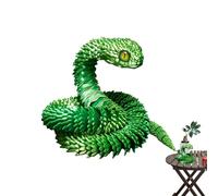 Genérico Serpent Toy - Articulating Reptile Figurine, Wiggle Fidget Ornament, Creative Animal Model, Flexible Desk Decoration, Poseable Novelty Collectible, Multicolor PLA Gift For All Ages