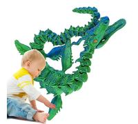 Genérico Serpiente metálica de Profesional: estatuilla de Leyenda de Alta articulación, alada móvil Universal | Animal de fantasía Realista para estantería Moderna, Suministros de Equipos, herrami