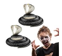 Genérico Serpiente Relleno de 2 Piezas Accesorios Terrantes Realistas | Juguetes de Serpiente de Goma para Cumpleaños Día del Pez de Abril Casa Aula