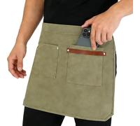 Genérico Server Apron - Short Work Apron | Bartender Serving Accessories | Waiters Waitresses Waist Aprons With Pockets | For Kitchen Pub Coffee Shop Restaurant Apartment Farmhouse Waiters Waitresses