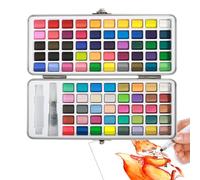 Generico Set Acuarelas Acrílicas - Colección de para Pintura, Paleta Artística Compacta con Pinceles y Selección de Colores, Kit de Viaje para Dibujar, Bocetos, Expresión Creativa para Adultos y ba