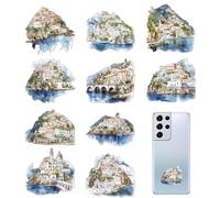 Genérico Set Adesivi Fai da Te - 20 Pezzi Carta Giapponese Decorativa Paesaggi Naturali Scrapbooking Diario Craft Artistico Estetici Multifunzionali | per Pianificazione Decorazione Creativa