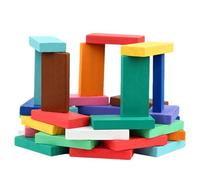 Genérico Set - Azulejos De Apilamiento A Granel, Juego Educativo | Kit De Bloques De Dominó Coloridos De 120 Piezas para Niños Pequeños, Niños, Competencia De Equipo, Entretenimiento Familiar, Ju