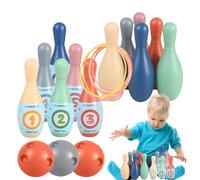 Genérico Set Bolos Niños - Interior Exterior Deportes Juego Juguete Jardín Infancia | Padre Niño Interactivo Educativo Bolos Conjunto Aro Lanzamiento Juego Interior Jugar Chicos Aprendizaje