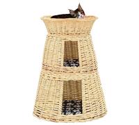 Genérico Set cestas de Gatos 3 uds. con Cojines Sauce Natural 47x34x60cm,Producto para Mascotas y Animales,Productos para Mascotas,Productos para Gatos,Mobiliario para Gatos,Marrón,2.3 KG,170771