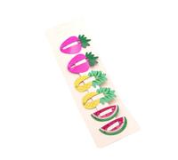 Genérico Set de 24 Horquillas de Metal Diseño de Frutas y Dibujos Animados para Niñas, Accesorios Cabello Bonitos y Funcionales Que Evitan el Desorden