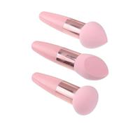 Genérico Set de 3 Aplicadores de Esponja para Maquillaje Multifuncional, Bolígrafos de Maquillaje Rosa, Esponjas para Polvos Faciales y Base Líquida, Accesorios Cosméticos Estilo Aleatorio