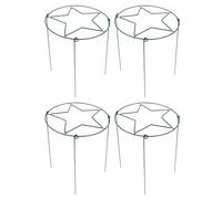 Genérico Set de 4 Soportes para Peonías y Plantas 30x40cm | Jaula de soporte de metal resistente con 3 patas | Soporte Circular para Rosas, Tomates, Hortensias y Flores de Jardín