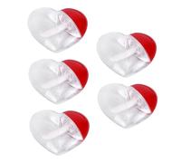 Genérico Set de 5 Tubos de Brillo Labial Vacíos Forma de Corazón Plástico Resistente Portátil y Recargable Ideales para Guardar Brillo Labial Casa o Viaje